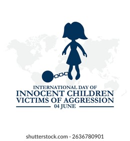 International Day of Innocent Children Victims of Aggression Vector Illustration. International Day of Innocent Children Victims of Aggression. June 4. Template for background, banner, card, poster.