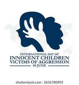 International Day of Innocent Children Victims of Aggression Vector Illustration. International Day of Innocent Children Victims of Aggression. June 4. Template for background, banner, card, poster.