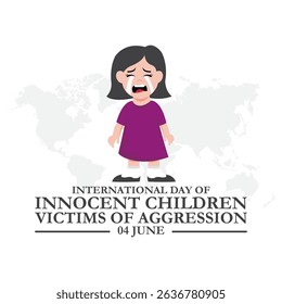 International Day of Innocent Children Victims of Aggression Vector Illustration. International Day of Innocent Children Victims of Aggression. June 4. Template for background, banner, card, poster.