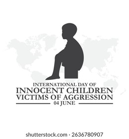 International Day of Innocent Children Victims of Aggression Vector Illustration. International Day of Innocent Children Victims of Aggression. June 4. Template for background, banner, card, poster.