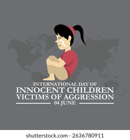 International Day of Innocent Children Victims of Aggression Vector Illustration. International Day of Innocent Children Victims of Aggression. June 4. Template for background, banner, card, poster.