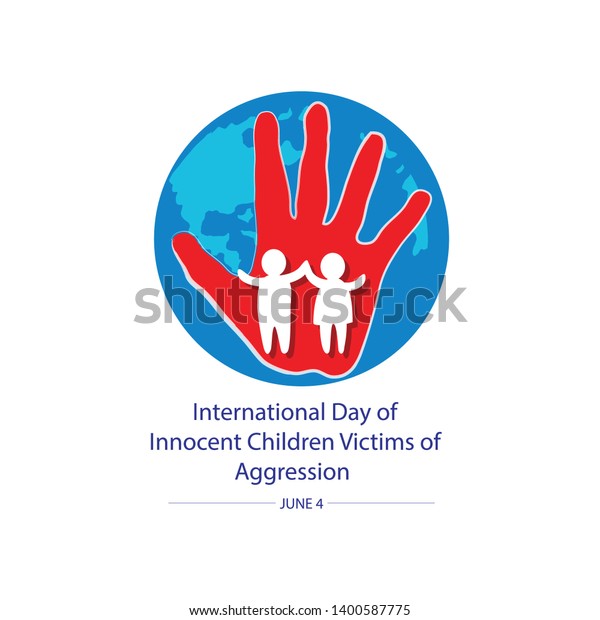 International Day Innocent Children Victims Aggression Stock Vector