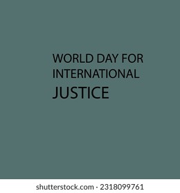 international day of justice inscription on colorful background