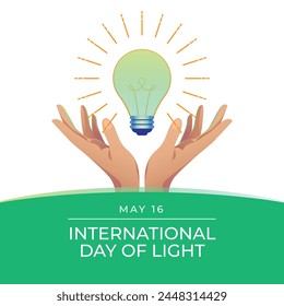 International Day of Light design template. light vector design. hand vector. vector eps 10. flat design.
