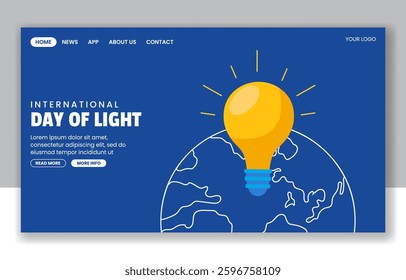 International Day of Light Hand-Drawn Social Media Landing Page Design