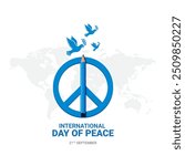 International Day of Living Together in Peace banner template vector illustration. World Peace Day. International Day of Peace. World Science Day for Peace and Development, No war concept