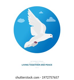 International Day of Living Together in Peace vector illustration may 16.