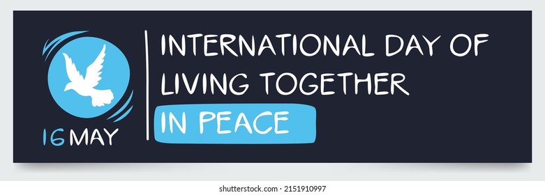 international-day-living-together-peace-held-stock-vector-royalty-free