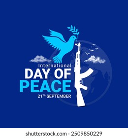 International Day of Living Together in Peace banner template vector illustration. World Peace Day. International Day of Peace. World Science Day for Peace and Development, No war concept