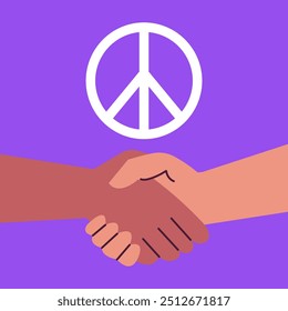 International Day of Living Together in Peace. World Peace Day. International Day of Peace. No war concept. Flat vector illustration.