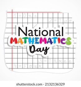International Day of mathematics , 14 March, creative vector element, maths icon, card design
