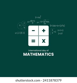 Internationaler Tag der Mathematik. Internationaler Mathematiktag. mathematisches Tageskreativkonzept. 