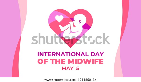 International Day Midwife Vector Banner Illustration Stock Vector Royalty Free 1711650136 