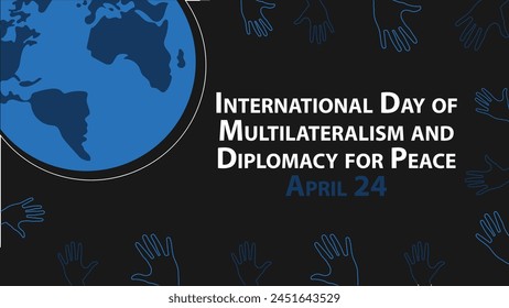 International Day of Multilateralism and Diplomacy for Peace vector banner design