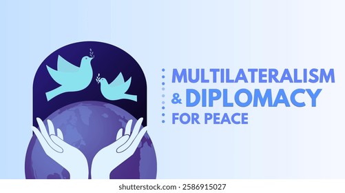 International Day of Multilateralism and Diplomacy for Peace, campaign or celebration banner
