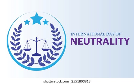 banner de dia internacional da neutralidade, campanha ou celebração