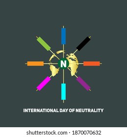 international day of neutrality concept. web banner design. illustration vector