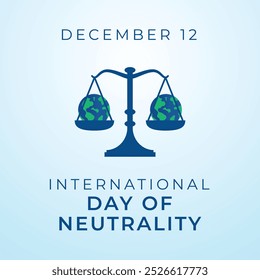 International Day of Neutrality vector design template good for celebration usage. International Day of Neutrality design. flat design. eps 10.