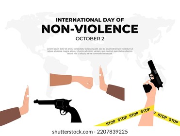 International day of non violence background on october 2nd.