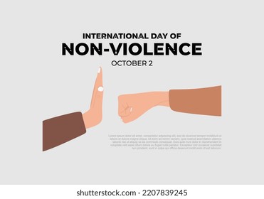 International day of non violence background on october 2nd.