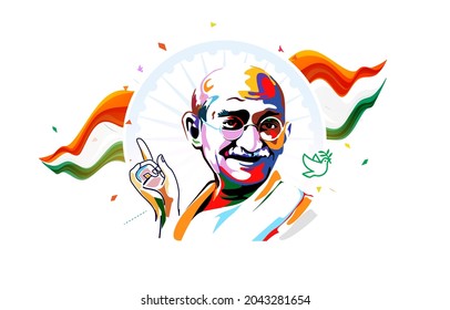 International Day of Non Violence concept with Mahatma Gandhi Jayanti