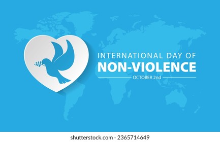 International Day Of Non Violence October 2nd Background Vector Illustration