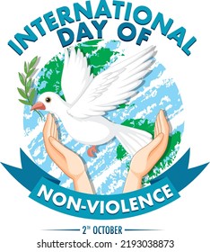 International Day of Non Violence Poster illustration