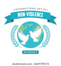 international day of non violence vector concept design