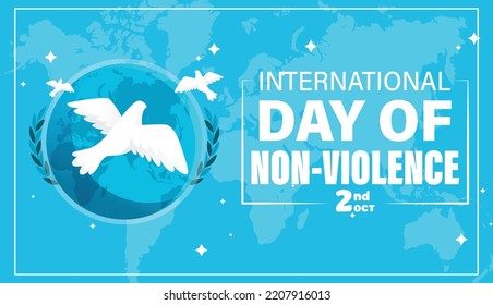 International Day of Non-Violence Background Illustration. illustrator.