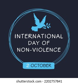 International Day of Non-Violence, held on 2 October.