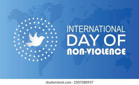 International Day of Non-Violence is observed every year on October. Medical Healthcare Awareness concept. background, placard, banner template Vector illustration design.