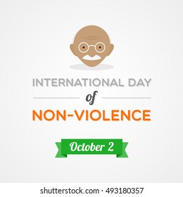 International day of non-violence. October 2. Vector illustration, flat design