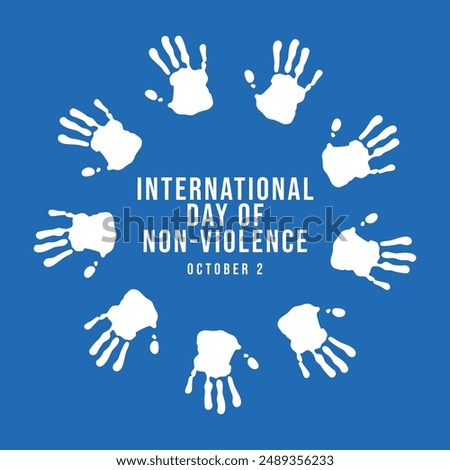 International Day of Non-Violence vector design template good for celebration usage. flat design. eps 10.
