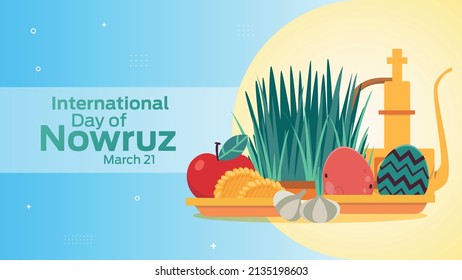 International Day of Nowruz on March 21 business brochure flyer banner design horizontal template vector, cover presentation abstract, modern publication poster and flag-banner.