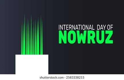 International Day of Nowruz . This holiday-themed design is perfect for backgrounds, banners, greeting cards, posters with text inscription, and social media posts. Vector illustration.