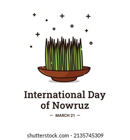 International Day of Nowruz. Vector Illustration. The illustration is suitable for banners, flyers, stickers, cards, etc.	