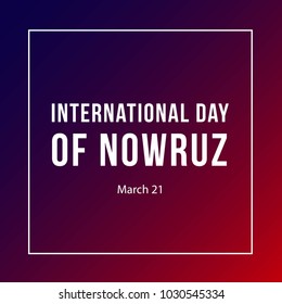International Day of Nowruz Vector Template Design