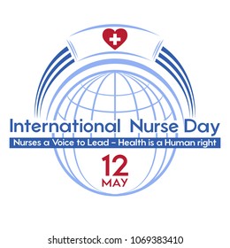 International day of the nurse . Logotype of thematic activities