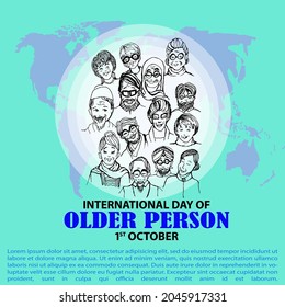 INTERNATIONAL DAY OF OLDER PERSON, POSTER AND BANNER