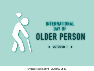 International Day Of Older Person Vector. Senior Icon Vector. Elderly Senior Icon Set Vector. October 1 Is An Important Day.