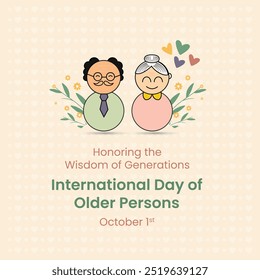 International Day of Older Persons. 1st October. Social Media Design Templates