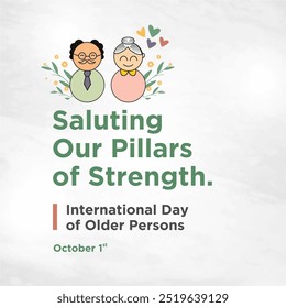 International Day of Older Persons. 1st October. Social Media Design Templates