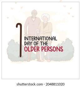 International Day of Older Persons abstract background