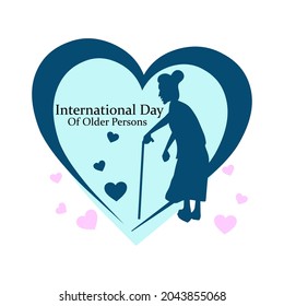 international day of the older persons concept. illustration vector