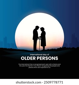 international day of the older persons. international day of the older persons creative poster, banner, social media post, background, template, postcard, greetings card design etc. 