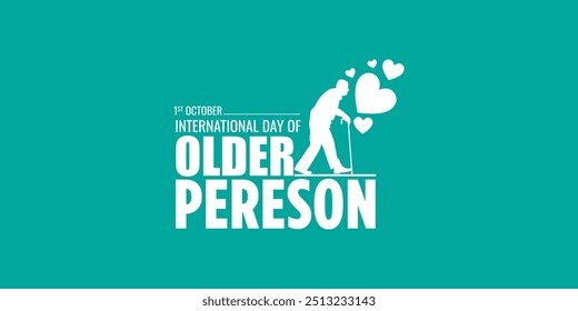 International Day of Older Persons Creative unique idea design logo banner poster social media web background isolated vector illustration older person symbol icon love care respect our elder citizens