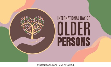 international day of the older persons creative poster, banner, social media post, background, template, postcard, greetings card design etc