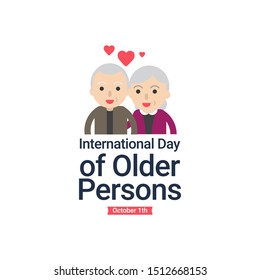 International Day of Older Persons design template. Design for banner, greeting cards or print.