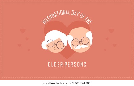 International Day Of Older Persons, Elderly Background Illustration