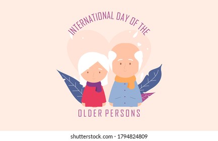 Día Internacional de las Personas de Edad, ilustración de antecedentes de las personas de edad